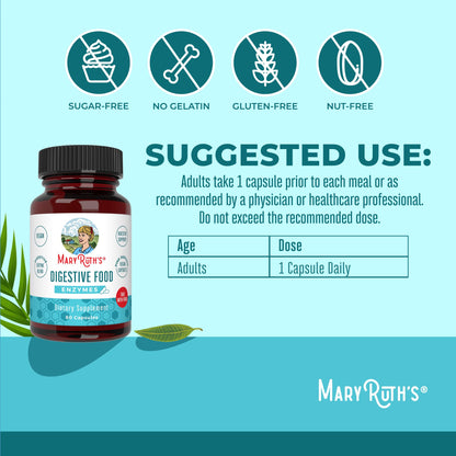 MaryRuth Organics Digestive Enzymes – Up to 2 Months, Over 12 Enzymes, Vegan Digestive Health