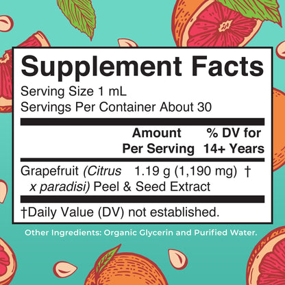 MaryRuth Organics Grapefruit Seed Extract Drops | Peel & Seed, Sugar Free, 1 oz