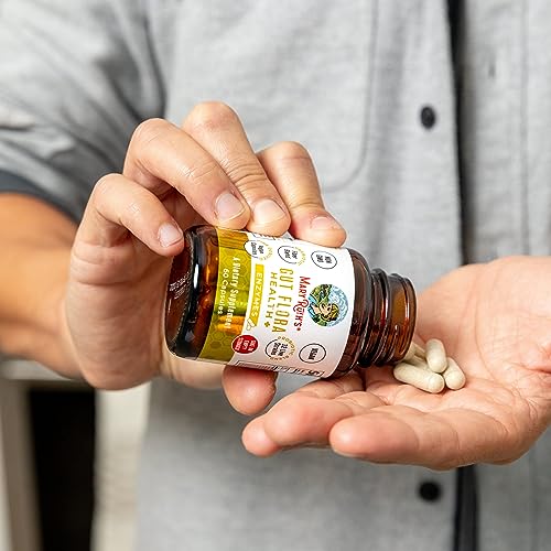 MaryRuth Organics Gut Flora Health+ Enzymes | 60 Capsules | Probiotic Digestive Enzymes