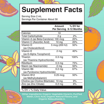 MaryRuth Organics Infant Multivitamin Drops – USDA Organic, Vegan, Non-GMO, Gluten Free, 2 oz