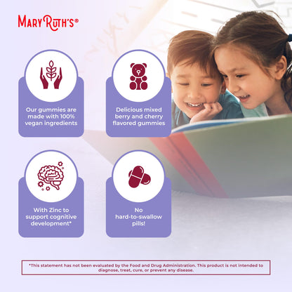 MaryRuth Organics Kids Multivitamin Gummies | 60 Count | Vegan | For Ages 4+ | 2 Gummies Daily