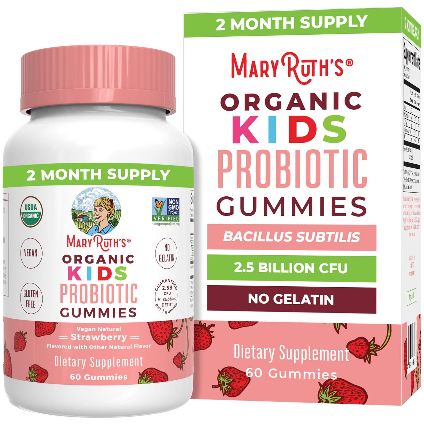 MaryRuth Organics Kids Probiotics Gummies – Digestive Health, 60 Count