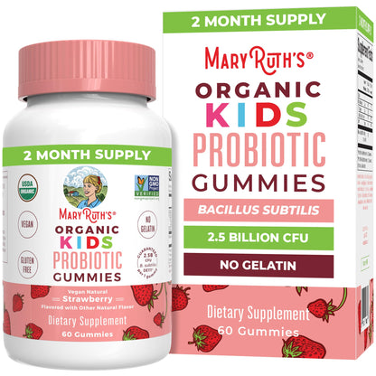 MaryRuth Organics Kids Probiotics Gummies – Digestive Health, 60 Count