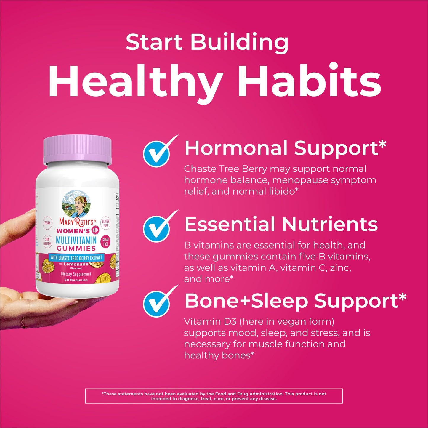 MaryRuth Organics Sugar Free Vegan Vitamin Gummy – Immune Support (60 Count)
