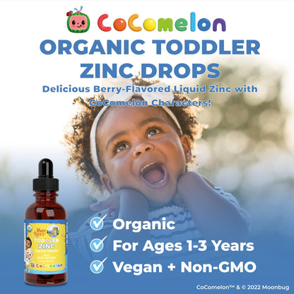 MaryRuth Organics Cocomelon Toddler Liquid Zinc – Sugar Free, USDA Organic | 1 Fl Oz
