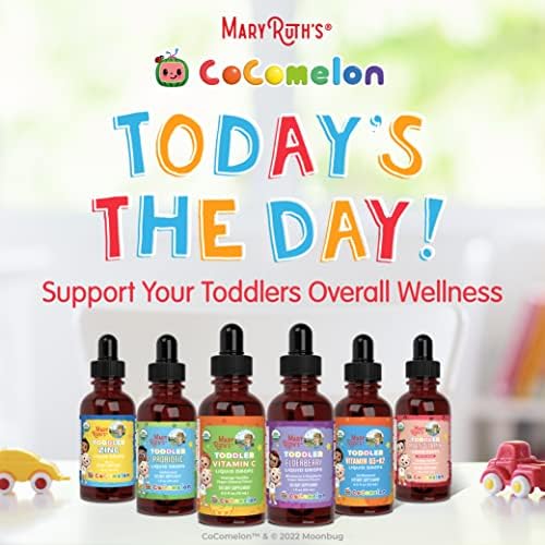 MaryRuth Organics Cocomelon Toddler Probiotic Liquid Drops – 1 oz | 150 Billion CFU | 5 Strains | USDA Organic