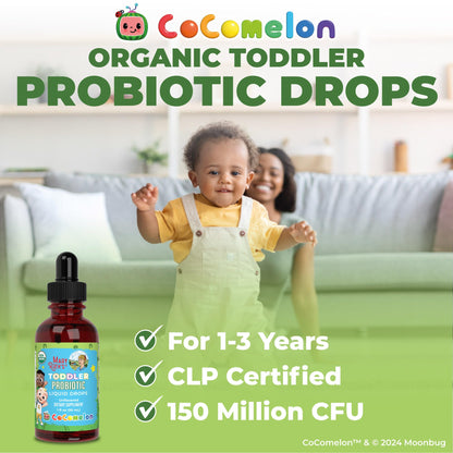 MaryRuth Organics Cocomelon Toddler Probiotic Liquid Drops – 1 oz | 150 Billion CFU | 5 Strains | USDA Organic