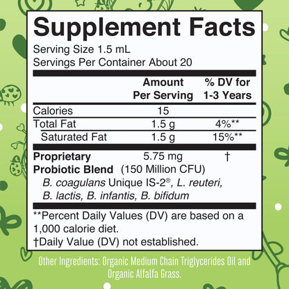 MaryRuth Organics Cocomelon Toddler Probiotic Liquid Drops – 1 oz | 150 Billion CFU | 5 Strains | USDA Organic