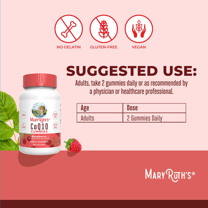 MaryRuth Organics CoQ10 Gummies - 120 mg | Vegan, Non-GMO, Gluten Free - 60 Count