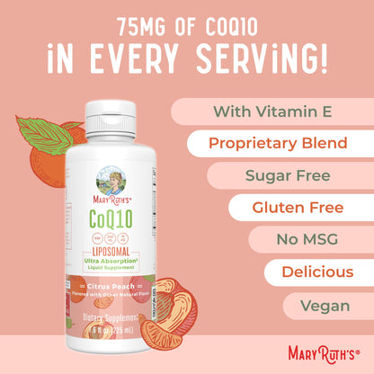 MaryRuth Organics CoQ10 Liquid Vitamin – Heart Health, Vegan, 7.6 oz, 45 Servings