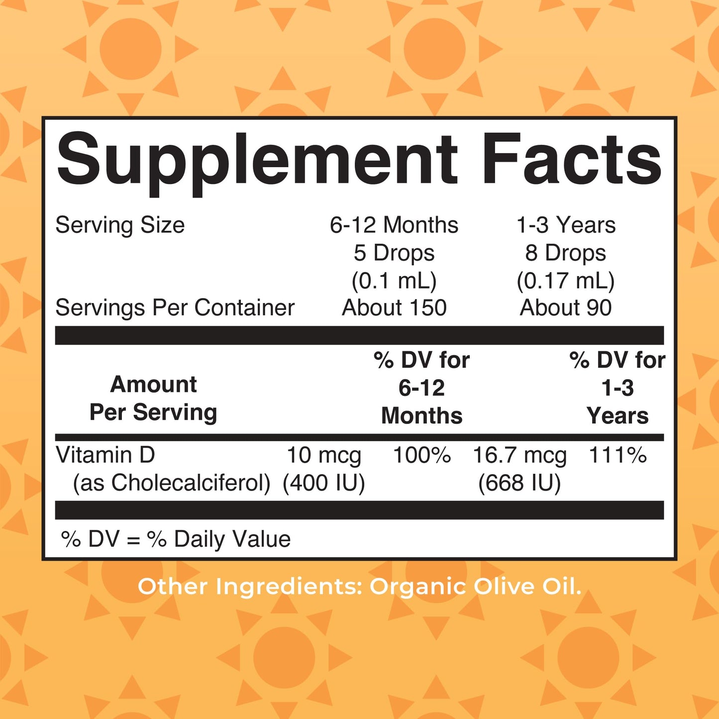MaryRuth Organics USDA Organic Vitamin D Drops D3 for Infants & Toddlers | Sugar Free, Gluten Free, Non-GMO