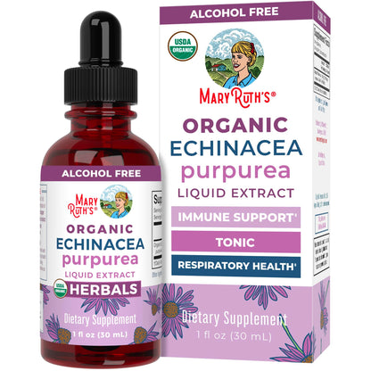 MaryRuth Organics Echinacea Purpurea Liquid | Immune Support Drops | USDA Organic | 1 Fl Oz