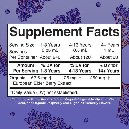MaryRuth Organics Elderberry Syrup Extra Strength – USDA Organic, Sugar Free (2 oz)
