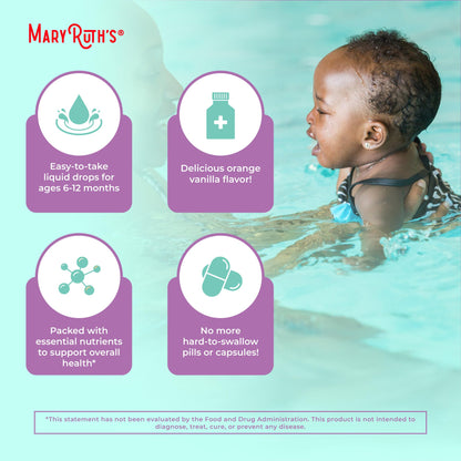 MaryRuth Organics Infant Multivitamin Drops – USDA Organic, Vegan, Non-GMO, Gluten Free, 2 oz