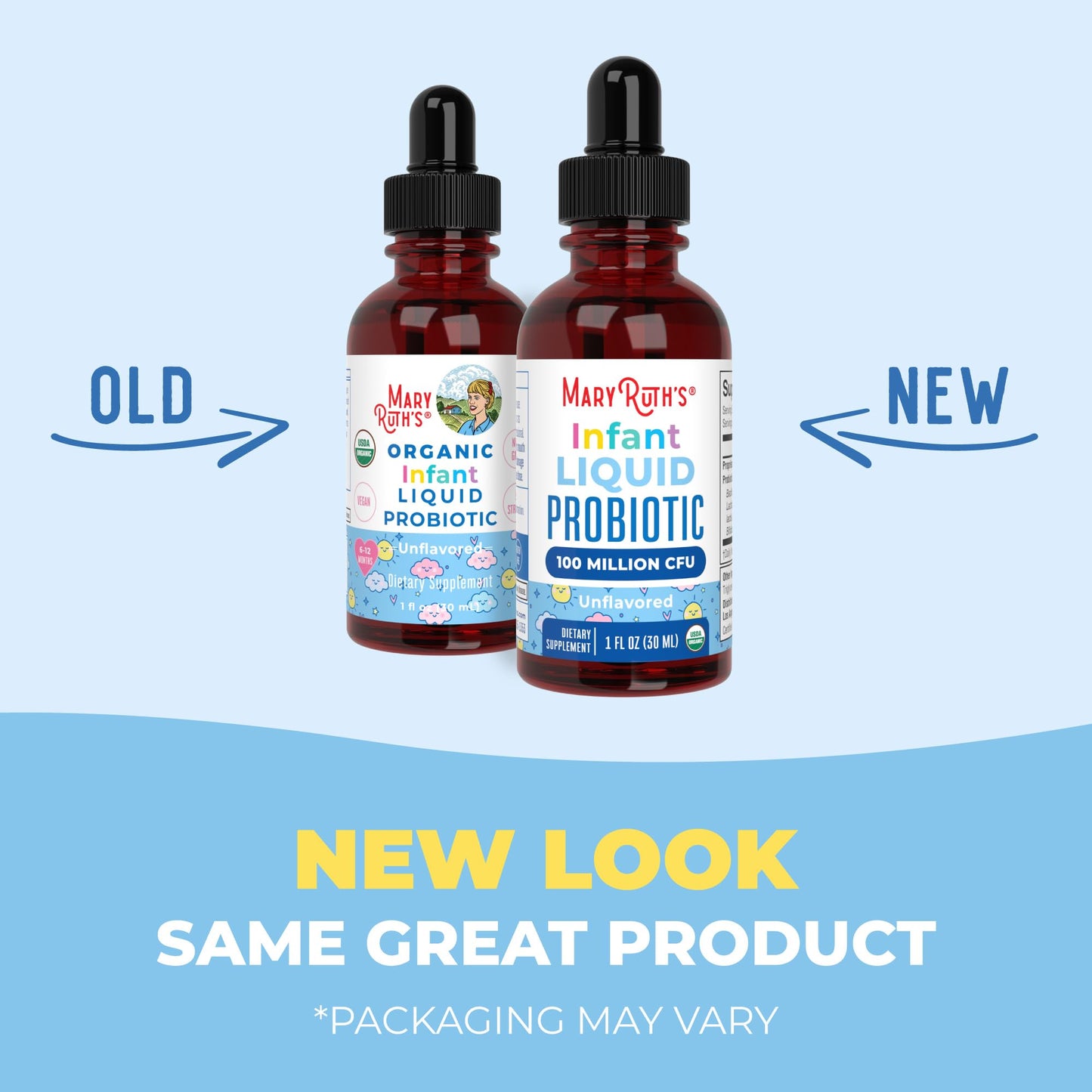 MaryRuth Organics USDA Organic Infant Liquid Probiotic Drops – 125 Servings | Baby Probiotic Drops