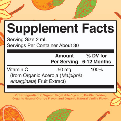 MaryRuth Organics Infant Vitamin C Drops – 2 oz | USDA Organic, Vegan, Non-GMO