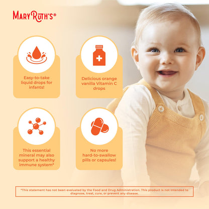 MaryRuth Organics Infant Vitamin C Drops – 2 oz | USDA Organic, Vegan, Non-GMO