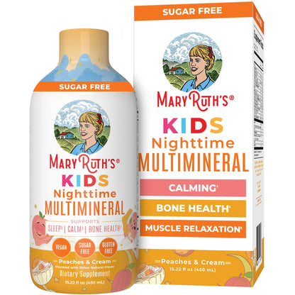 MaryRuth Organics Kids Nighttime Multimineral Liquid | Bone Health & Immune Support | Vegan & Sugar Free