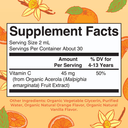 MaryRuth Organics Kids Vitamin C Drops – Vegan Immune Support for Ages 4-13 (2 oz)