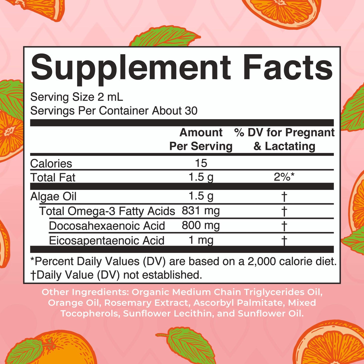 MaryRuth Organics Prenatal & Postnatal Omega-3 Liquid Drops - 800 mg DHA per Serving | 2 oz