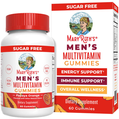 MaryRuth Organics Men's Multivitamin Gummies – Vegan, Non-GMO, Gluten Free | 60 Count