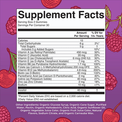 MaryRuth Organics Men's Vitamin Gummy | USDA Organic Vegan Multivitamin for Immune Support | Non-GMO | Gluten Free | 60 Count