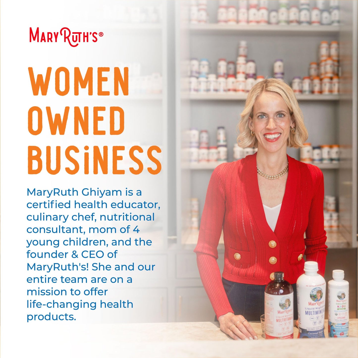 MaryRuth Organics Multivitamin Gummies for Women and Men – Sugar Free, 60 Count, Vegan
