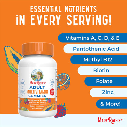 MaryRuth Organics Multivitamin Gummies for Women and Men – Sugar Free, 60 Count, Vegan