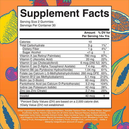 MaryRuth Organics Multivitamin Gummies for Women and Men – Sugar Free, 60 Count, Vegan