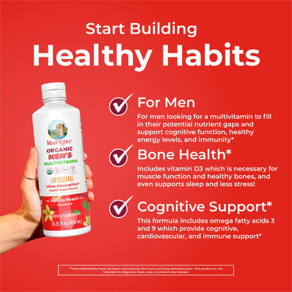 MaryRuth Organics Multivitamin for Men - Sugar Free Liquid Vitamin