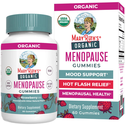MaryRuth Organics Organic Menopause Gummies – Mood Support, Hot Flash Relief, 30 Servings