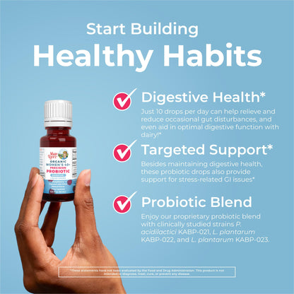 MaryRuth Organics USDA Organic 40+ Women's Probiotic Drops | Digestive Health & Stress Support
