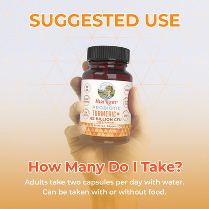 MaryRuth Probiotic Turmeric + GI Support | 62B CFU | 60 Count