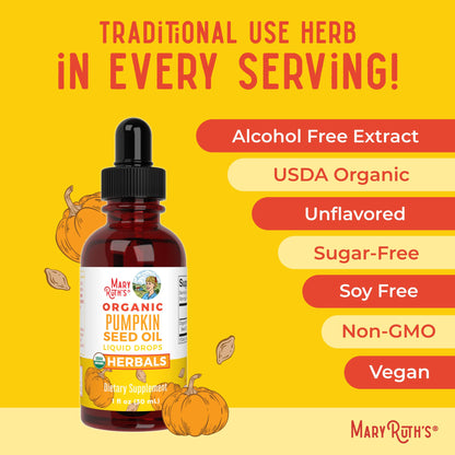 MaryRuth Organics Pumpkin Seed Oil - Cold Pressed, USDA Organic, 60 Servings