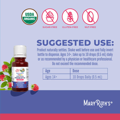 MaryRuth Organics Teen Liquid Probiotic Drops – USDA Organic, Vegan, Non-GMO, 30 Servings