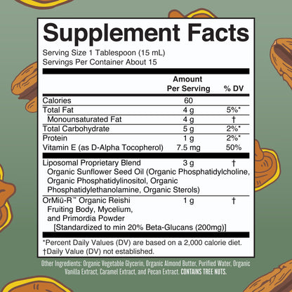 MaryRuth Organics Reishi Liposomal Mushroom Supplement – Vegan Immune Support, 7.6 oz