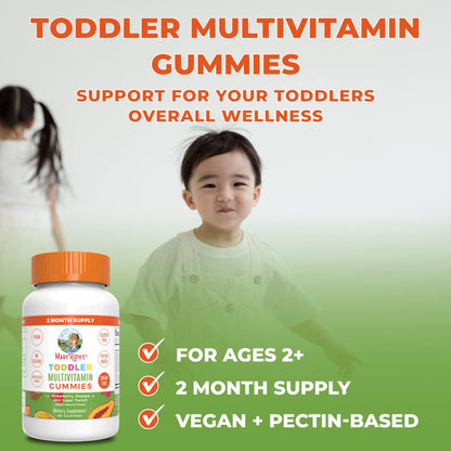 MaryRuth Organics Toddler Multivitamin Gummies – Sugar Free, Vegan, 60 Count
