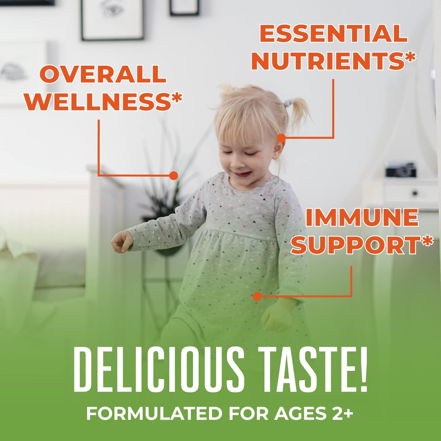 MaryRuth Organics Toddler Multivitamin Gummies – Sugar Free, Vegan, 60 Count