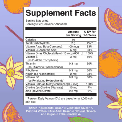 MaryRuth Organics Kids Multivitamin for Toddlers – USDA Organic | Toddler Vitamin Drops 1-3 Years | Vegan, Non-GMO, Gluten Free | 2 Fl Oz