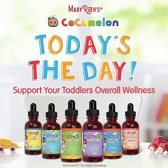 MaryRuth Organics Toddler Vitamin C Drops – USDA Organic Vitamin C Liquid for Ages 1-3 | Immune Support, Vegan & Non-GMO | 15 Servings