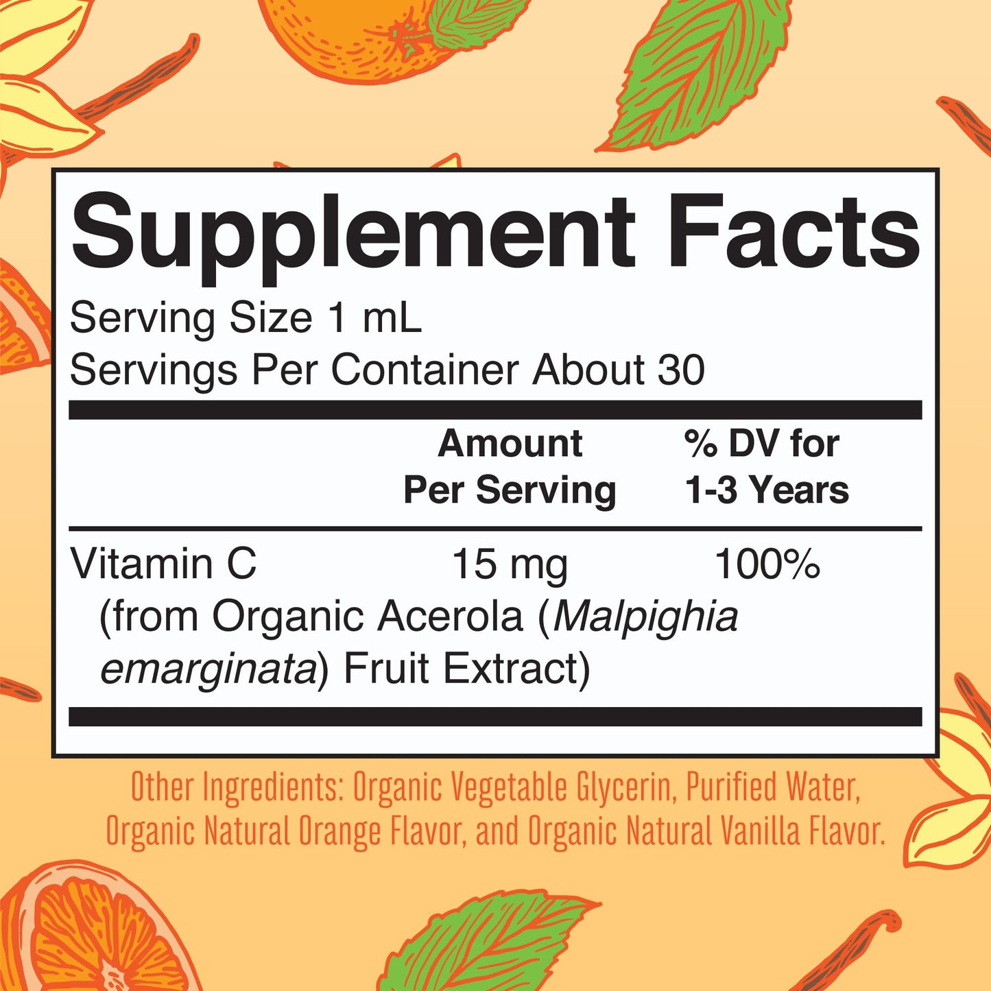 MaryRuth Organics Toddler Vitamin C Drops | USDA Organic Vitamin C for Ages 1-3 | Immune Support & Overall Health | Vegan | Non-GMO | Gluten Free | 30 Servings