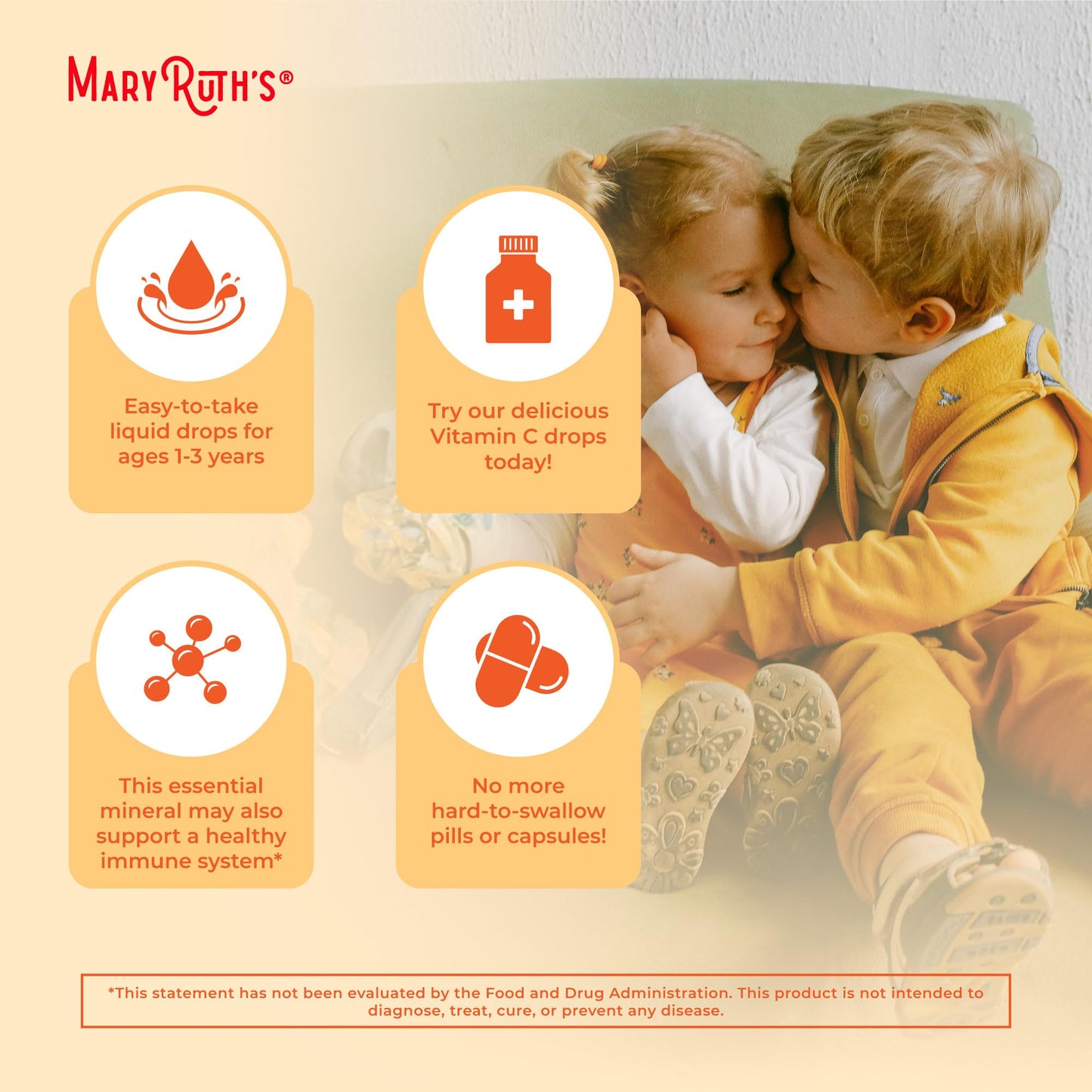 MaryRuth Organics Toddler Vitamin C Drops | USDA Organic Vitamin C for Ages 1-3 | Immune Support & Overall Health | Vegan | Non-GMO | Gluten Free | 30 Servings