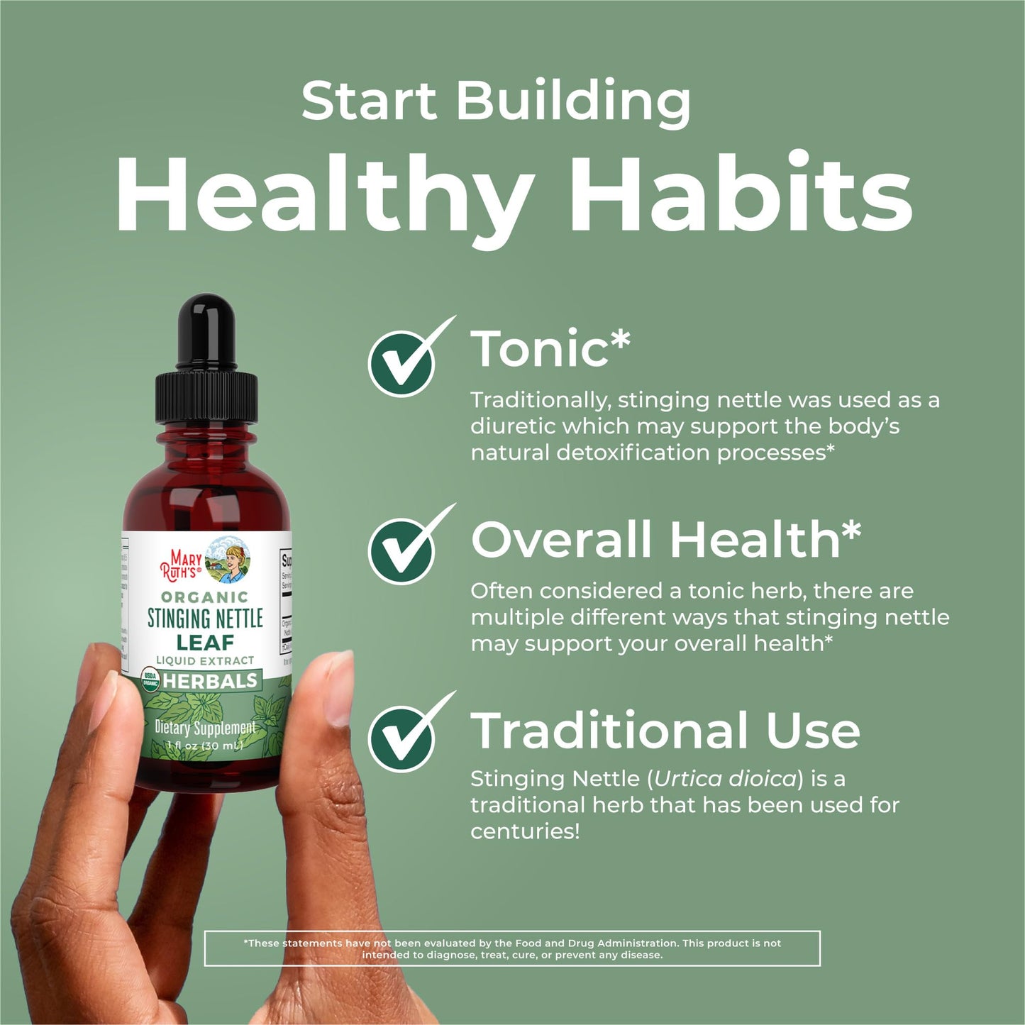 MaryRuth Organics Stinging Nettle Leaf Extract – Detox Drops, USDA Organic, Vegan