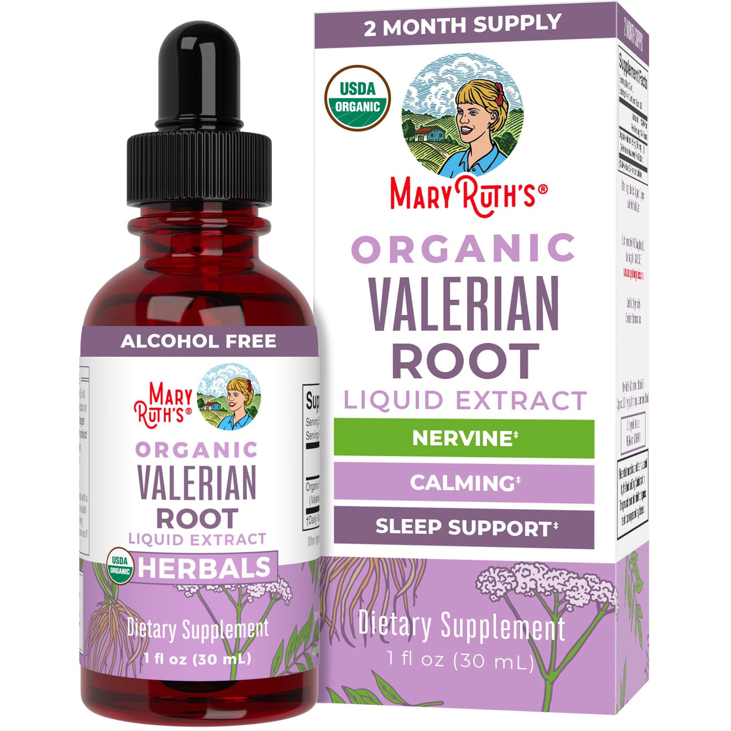 MaryRuth Organics Valerian Root Liquid Drops – 60 Servings | Sleep Support, Vegan, Non-GMO, Gluten Free