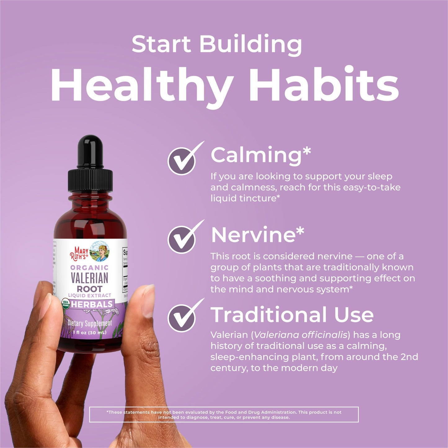 MaryRuth Organics Valerian Root Liquid Drops – 60 Servings | Sleep Support, Vegan, Non-GMO, Gluten Free