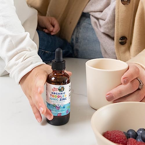 MaryRuth Organics Toddler Liquid Zinc Drops – USDA Organic, Immune Support, Berry Flavor, 1–3 Years, 2 fl oz