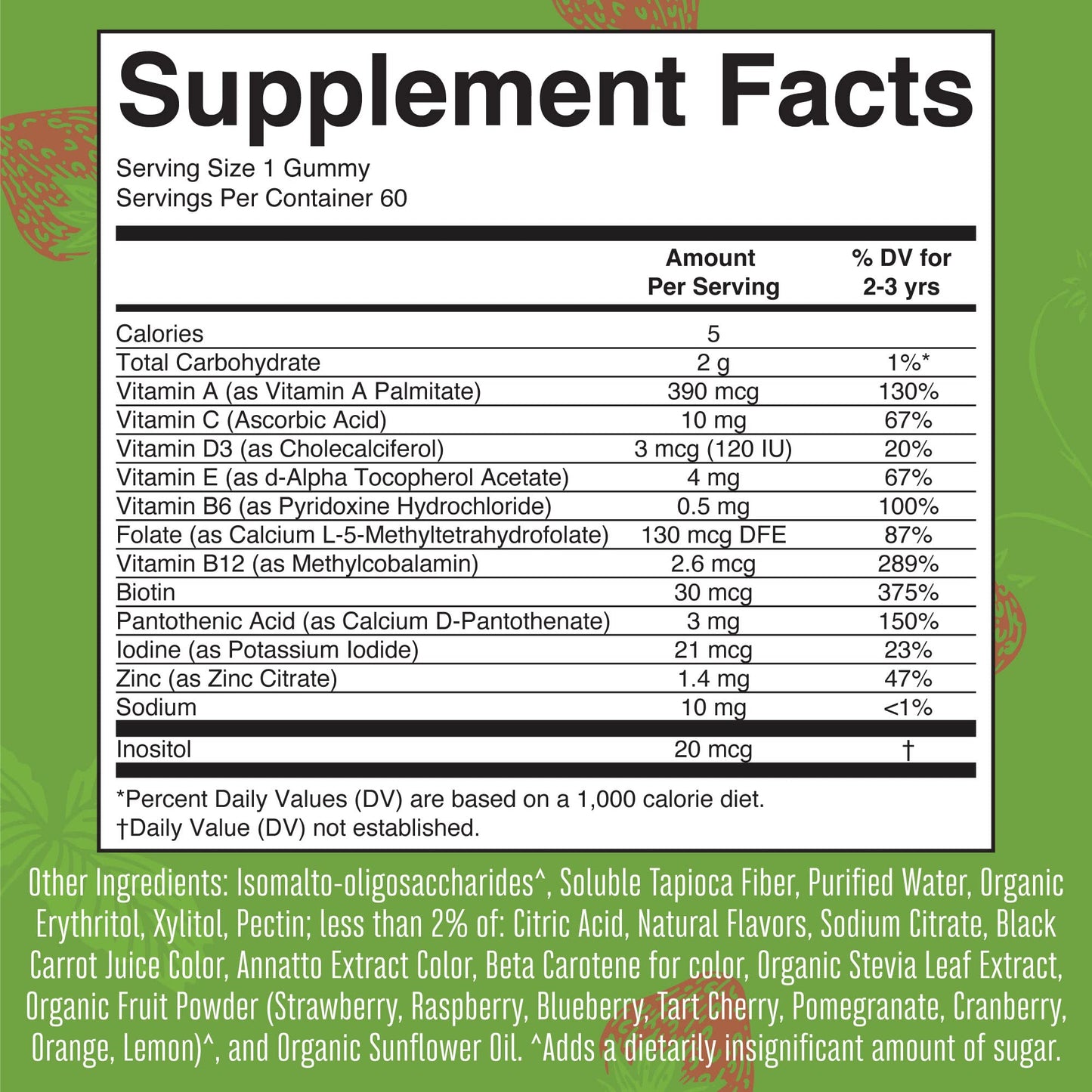 MaryRuth Organics Toddler Multivitamin Gummies – Sugar Free, Vegan, 60 Count