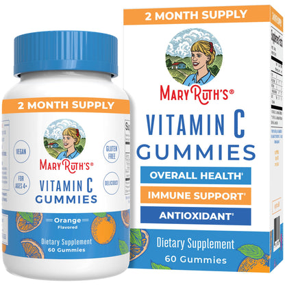 MaryRuth Organics Vegan Vitamin C Gummies – 60 Count, 2 Month Supply, Immune Support