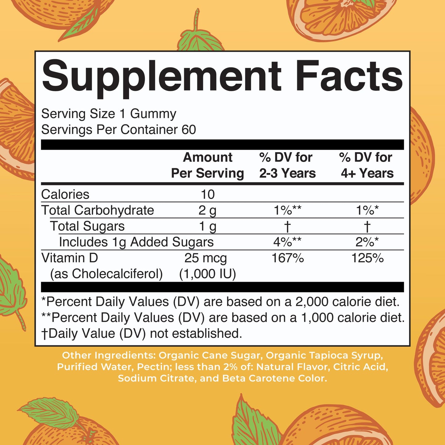 MaryRuth Organics Vitamin D3 Gummies – 60 Gummies (2 Month Supply) | Vegan, Non-GMO, Gluten Free