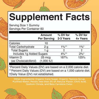 MaryRuth Organics Vitamin D3 Gummies – 60 Gummies (2 Month Supply) | Vegan, Non-GMO, Gluten Free